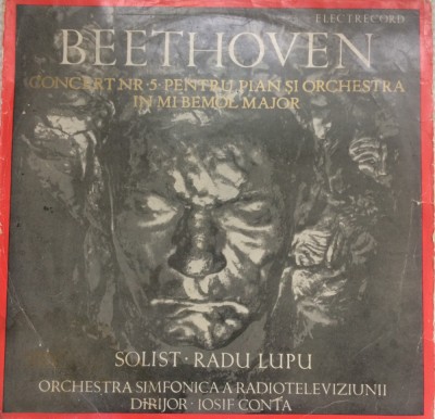 beethoven concert nr 5 radu lupu orch. simfonica RTV dir. iosif conta vinyl vg+ foto