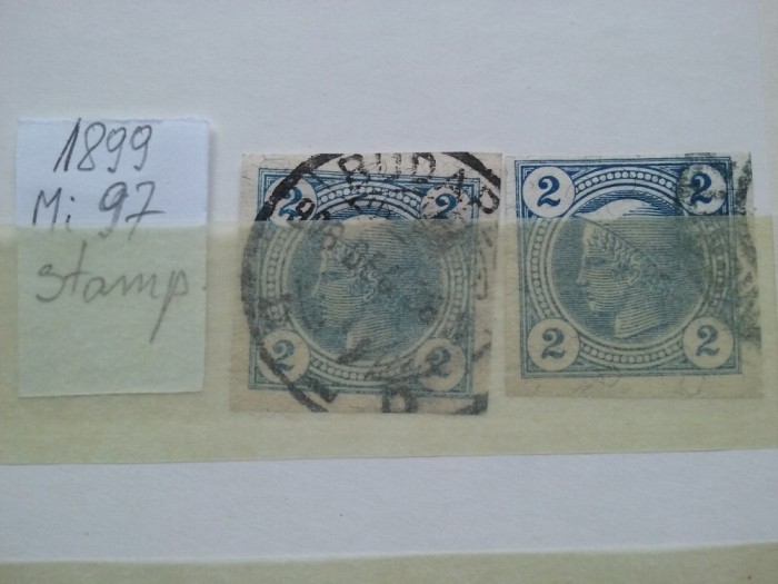 1899- Austria-Mi97-2 val.-stampilat