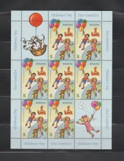 ROMANIA 2025 ZIUA COPILULUI-1 IUNIE Minicoala cu 7 timbre + 2 viniete diferite LP.2517 MNH**