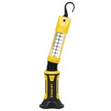 Cumpara ieftin Lanterna LED de lucru Stanley BF01AL-E, cu carlig si magnet, 90 lm, 3 baterii incluse, Negru/Galben