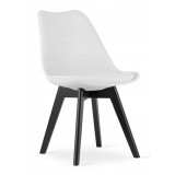 Scaun bucatarie/living, Artool, Mark, PP, lemn, alb si negru, 49x55.5x82.5 cm, Leobert
