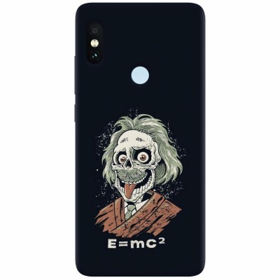 Husa silicon pentru Xiaomi Mi A2, Albert Einstein Caricature foto
