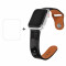Curea Ceas Enkay Piele Retro pentru Apple Watch Series 4 40mm / Apple Watch Series 5 40mm / Apple Watch Series 6 40mm, + Folie Protectie Ecran Plastic