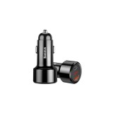 Baseus Magic Series &Icirc;ncărcător universal de mare putere pentru mașină inteligent QC 3.0 Type-C 45W 6A negru (CCMLC20C-01)
