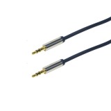 CABLU audio LOGILINK stereo (3.5 mm jack T/T), 3m, conectori auriti, albastru &quot;CA10300&quot; (timbru verde 0.18 lei)