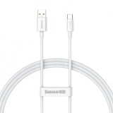 CABLU alimentare si date Baseus Superior SUPERVOOC, Fast Charging Data Cable pt. smartphone, USB la USB Type-C, 65W, 2m, alb &quot;CAYS001002&quot; (timbru verd