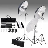VidaXL Kit studio foto cu set de lumini și fundal