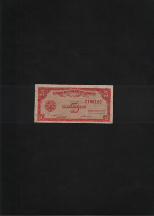 Filipine 5 centavos 1949 seria498190