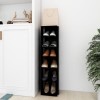 Gossi pantofar, negru, 27,5x27x102 cm, lemn prelucrat