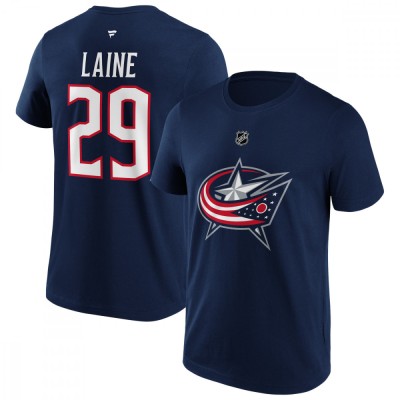 Columbus Blue Jackets tricou de bărbați Patrick Laine #29 Name &amp;amp;amp; Number Graphic navy - L foto