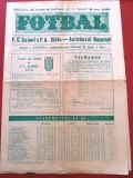 Program meci fotbal FC &quot;SOIMII&quot; IPA SIBIU - AUTOBUZUL BUCURESTI (23.06.1985)