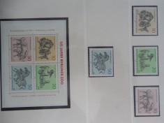 Serie timbre nestampilate fauna animale Germania Berlin Vest MNH Berlin West foto