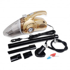 Aspirator auto 4 in 1 uscat/ umed cu compresor si lumina led 8061 12V foto