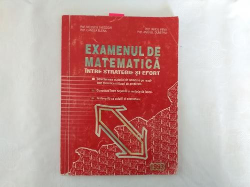 Examenul de matematica intre strategie si efort