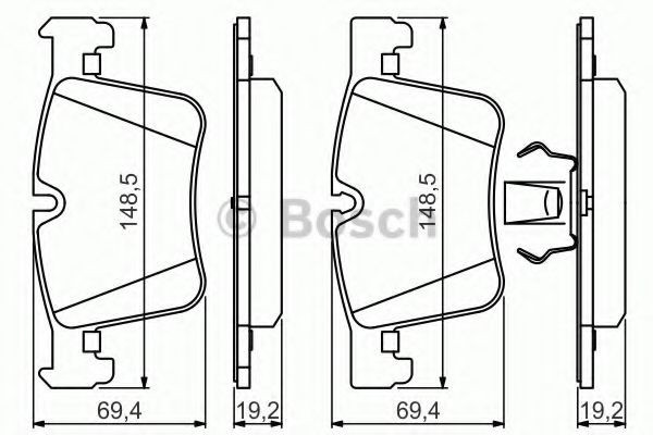 Set placute frana,frana disc BMW Seria 2 Cupe (F22, F87) (2013 - 2016) BOSCH 0 986 494 487