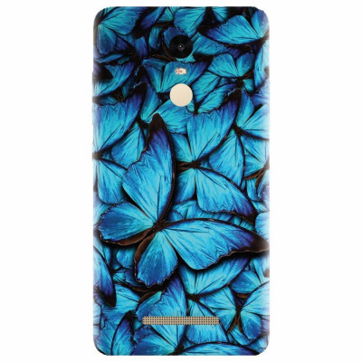 Husa silicon pentru Xiaomi Remdi Note 3, Blue Butterfly 101 foto