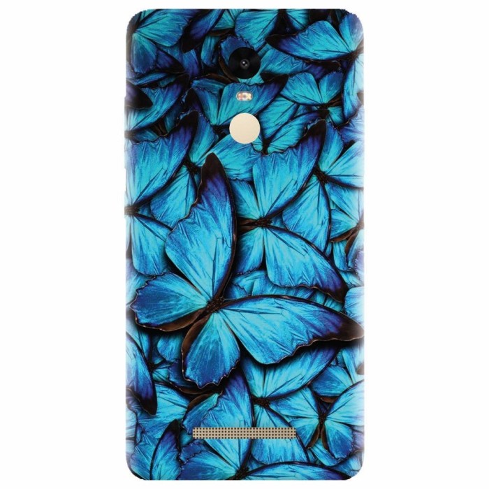 Husa silicon pentru Xiaomi Remdi Note 3, Blue Butterfly 101