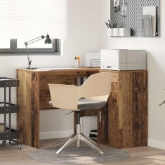 vidaXL Birou de colț 2 pcs Lemn vechi 102 x 50 x 75 cm Lemn compozit