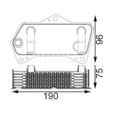 Radiator ulei motor, Termoflot 185x73x45mm, MAHLE 9555L82B, MAHLE ORIGINAL