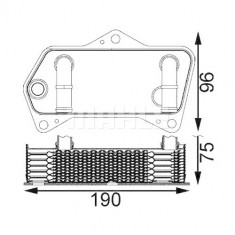 Radiator ulei motor, Termoflot 185x73x45mm, MAHLE 9555L82B foto