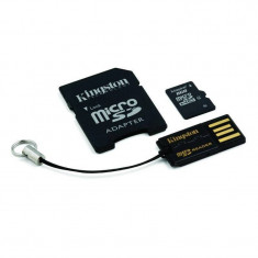 Card Kingston Micro SDHC 8GB Clasa 4 + SD Adapter + USB Reader MBLY4G2/8GB foto