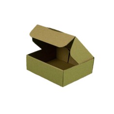 Set 100 Cutii cu Autoformare, 105x105x70 mm, Carton Natur foto