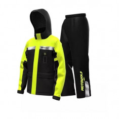 Geaca si pantaloni moto/atv impermeabili Motowolf, haina de ploaie cu lumina de avertizare, 210T densitate, protectie vant, 2 culori