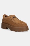 Steve Madden pantofi de piele &icirc;ntoarsă Offsetter culoarea maro, cu platformă, 11004779