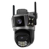 Cumpara ieftin Camera Supraveghere Okam-S8A-Grey-5G, Wi-Fi, 3 MP, 2 lentile, Vedere nocturna, Rotire Din Aplicatie, Rezistenta La Apa IP 66