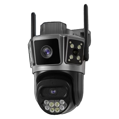 Camera Supraveghere Okam-S8A-Grey-5G, Wi-Fi, 3 MP, 2 lentile, Vedere nocturna, Rotire Din Aplicatie, Rezistenta La Apa IP 66 foto