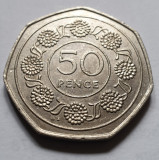 Monedă 50 pence 1988 Gibraltar, Candytuft Flowers, km#17, tiraj 30.000, Europa