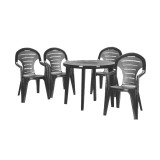Cumpara ieftin Set mobilier de grădină Bonaire 4+1, culoare grafit