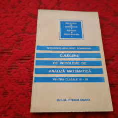 GHEORGHE ADALBERT SCHNEIDER CULEGERE DE PROBLEME ANALIZA MATEMATICA,RF22/3