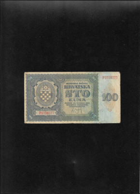 Croatia 100 kuna 1941 seria0708377 foto