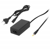 Alimentator de 12V-2A, 24W, cu mufa jack 2.1x5.5mm, cabluri alimentare de 1.5m si 1m, Blow 08115, negru