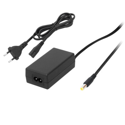 Alimentator de 12V-2A, 24W, cu mufa jack 2.1x5.5mm, cabluri alimentare de 1.5m si 1m, Blow 08115, negru foto