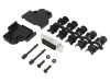 Conector D-Sub 26 pini tata unghi 45 grade Amphenol, HD, montare pe cablu, neecranat, placare aur