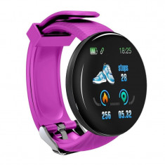 Ceas Smartwatch Techstar® D18, 1.3inch OLED, Bluetooth 4.0, Monitorizare Tensiune, Puls, Oxigenarea Sangelui, Waterproof IP65, Mov