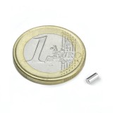 Magnet neodim cilindru &Oslash;2&amp;#215;4 mm, putere 160 g, N45