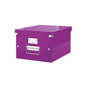 Cutie depozitare carton laminat Leitz Click &amp; Store Medie A4 cu colțuri