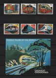 Cumpara ieftin GRENADA GRENADINES, LOCOMOTIVE - COLIȚĂ + SERIE COMPLETĂ MNH