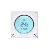 Termostat Techstar&reg; TH-12, Ecran Digital, Incastrabil, 16A, 3500W, Alimentare 220V, Senzor Pardoseala, Alb