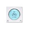 Termostat Techstar&reg; TH-12, Ecran Digital, Incastrabil, 16A, 3500W, Alimentare 220V, Senzor Pardoseala, Alb