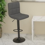 VidaXL Scaun de bar, gri &icirc;nchis, material textil