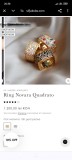 Inel vintage argint danez placat cu aur de 18 kt si cu zirconii albe