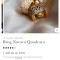 Inel vintage argint danez placat cu aur de 18 kt si cu zirconii albe