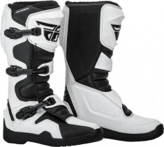 Ghete piele cross enduro MAVERIK FLY RACING culoare alb, marime 7 foto