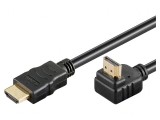 Cablu HDMI 1.4 cu Mufă 90&deg; 5m Negru, Goobay