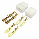 Pereche conectori, 4 contacte, 6,3mm, L101200