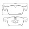 Placute frana Volvo S60 3 (224) 02.19-, S90 2 (234) 01.16-, V60 2 (225) 02.18-, V60 2 Cross Country (227) 02.18-, V90 2 Cross Country (236) 03.16-, V